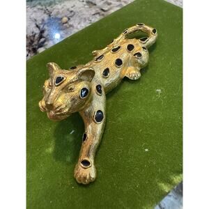 Trifari Crouching Leopard Pin Brooch